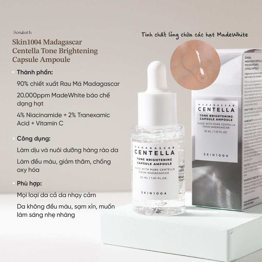 Tinh Chất Skin1004 Madagascar Centella Tone Brightening Capsule Ampoule