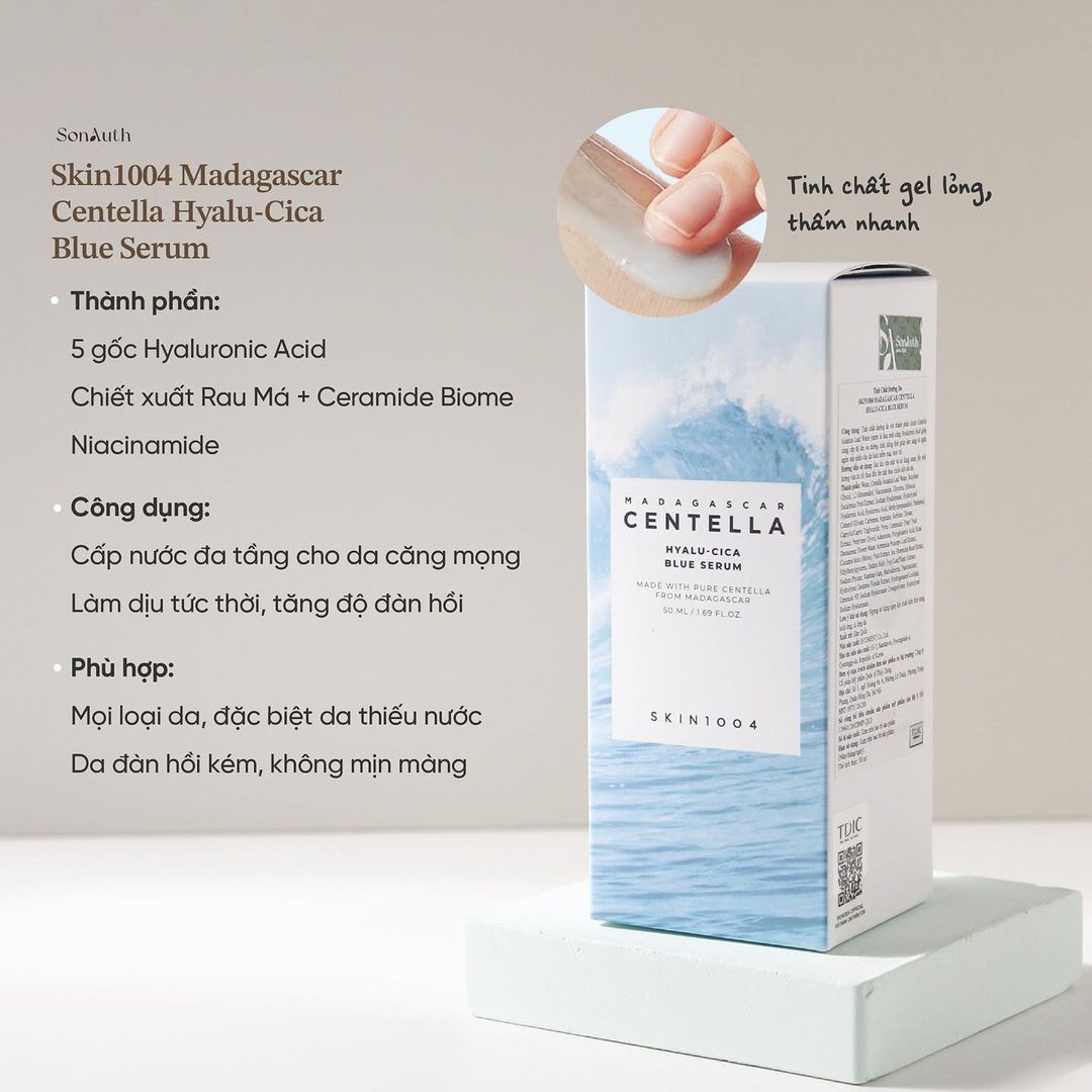 Tinh Chất Dưỡng Ẩm Sâu Mát Dịu Skin1004 Centella Hyalu-Cica Blue Serum 50ml