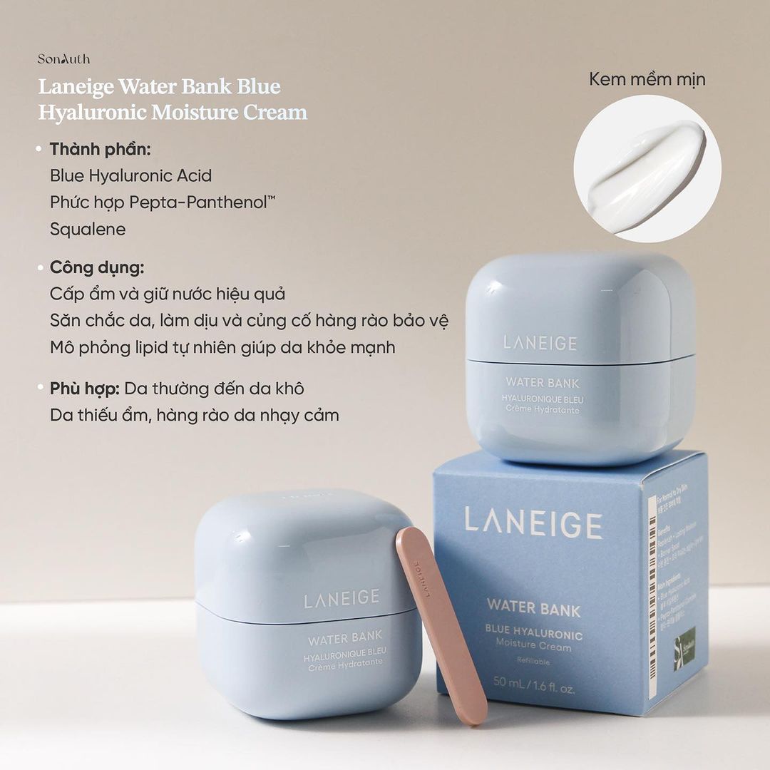 Kem Dưỡng Laneige Water Bank Blue Hyaluronic Moisture Cream 50ml