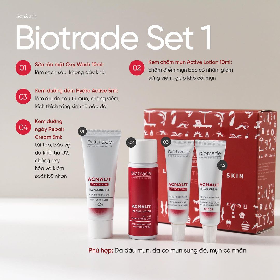 Bộ Dưỡng Da Biotrade Trial Set