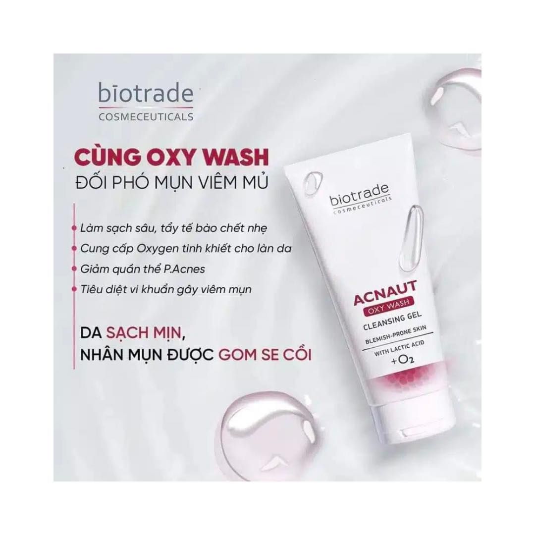 Gel Rửa Mặt Biotrade Acnaut Oxy Wash Cleansing Gel 200ml | SonAuth