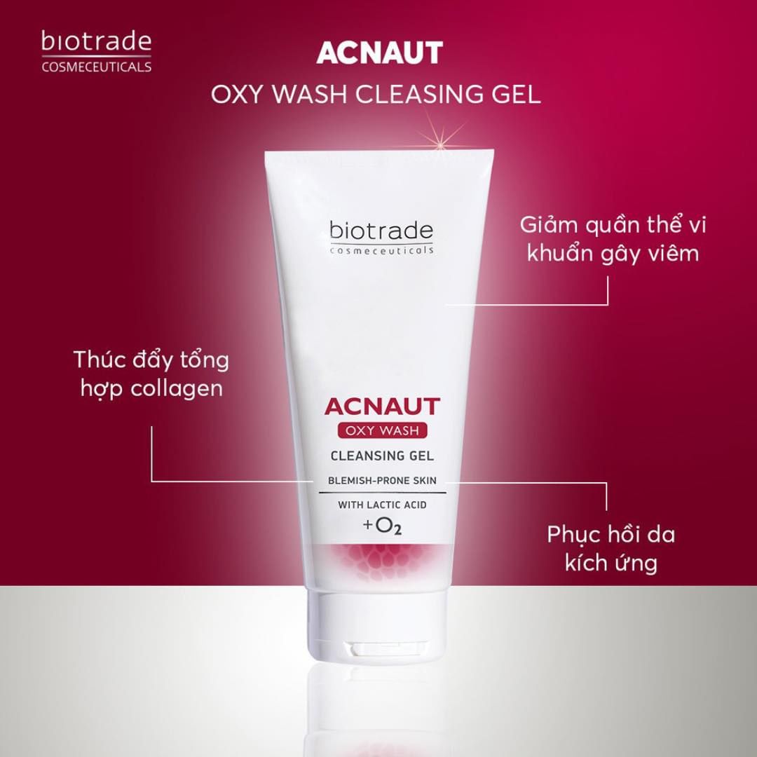 Gel Rửa Mặt Biotrade Acnaut Oxy Wash Cleansing Gel 200ml