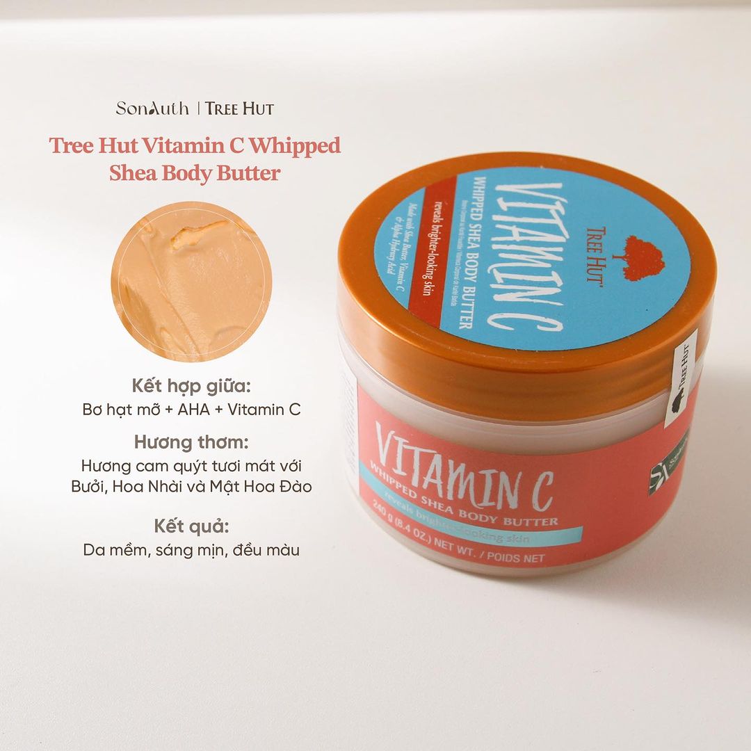 Bơ Dưỡng Thể Tree Hut Whipped Shea Body Butter 240g