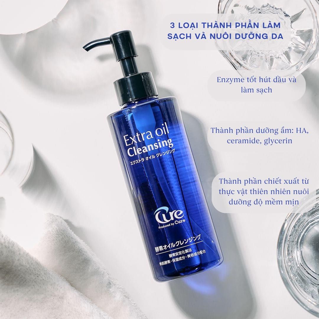 Dầu Tẩy Trang Cure Extra Oil Cleansing 200ml