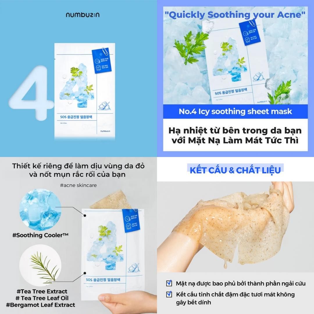 Mặt Nạ Giấy Numbuzin Sheet Mask 27ml