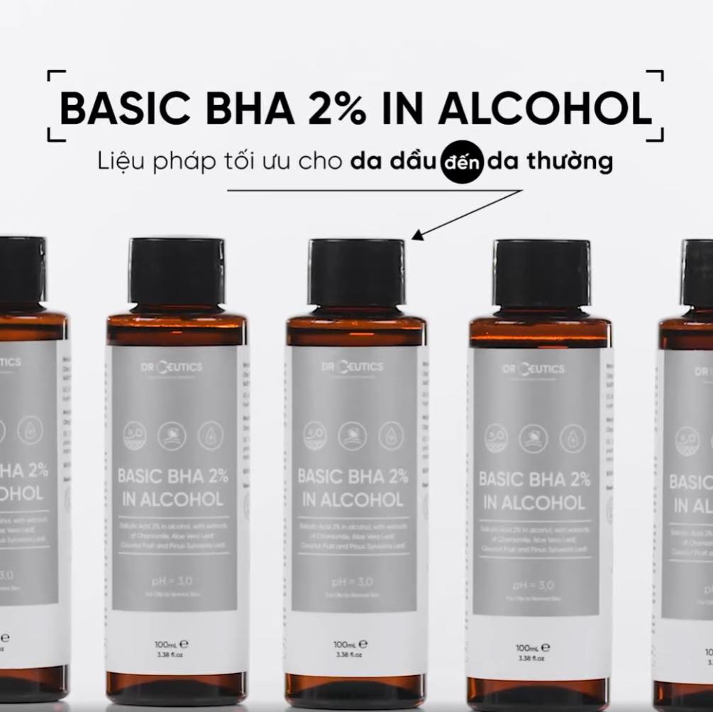 Dung Dịch Tẩy Tế Bào Chết DrCeutics Basic BHA 2% In Alcohol 200ml