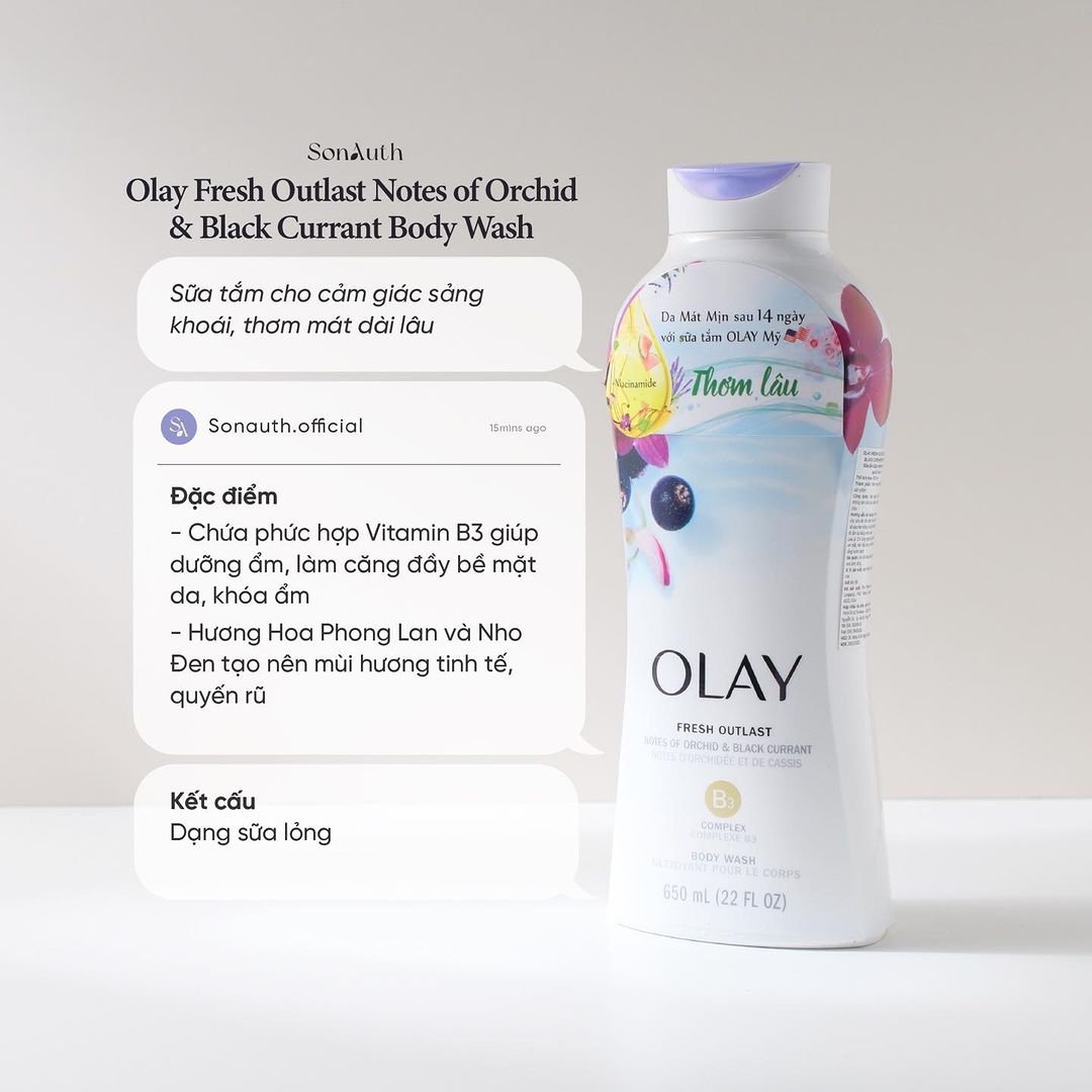 Sữa Tắm Olay Body Wash 650ml
