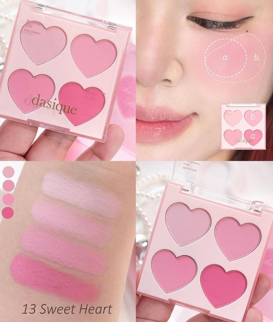 Phấn Má Dasique Blending Mood Cheek Sweet Heart Collection 9g
