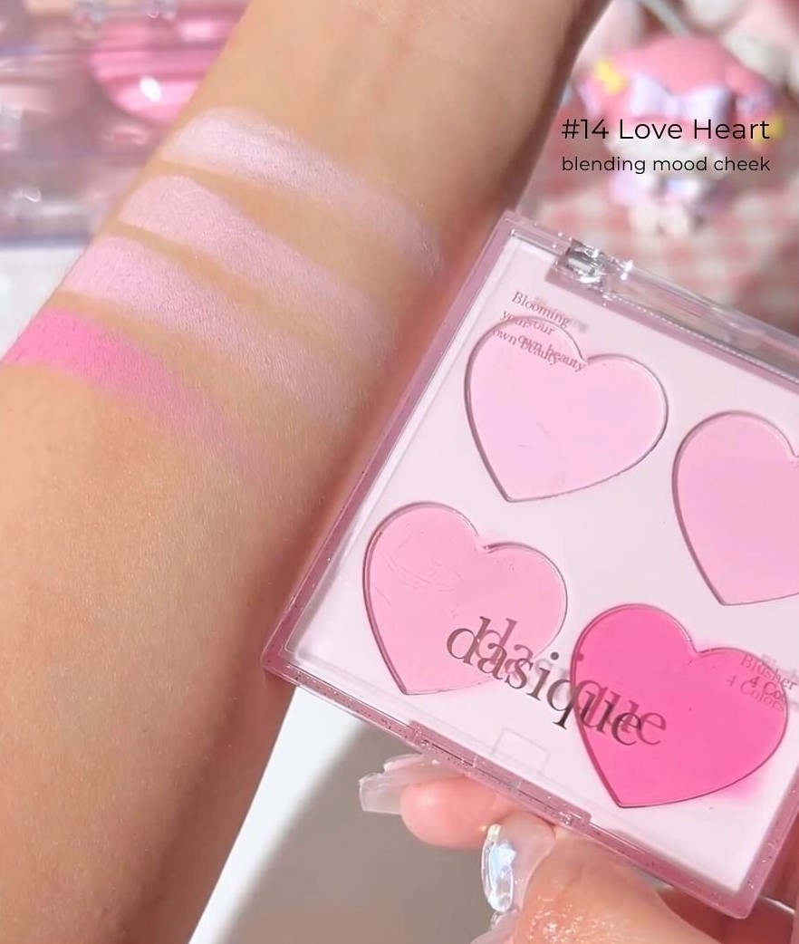 Phấn Má Dasique Blending Mood Cheek Sweet Heart Collection 9g