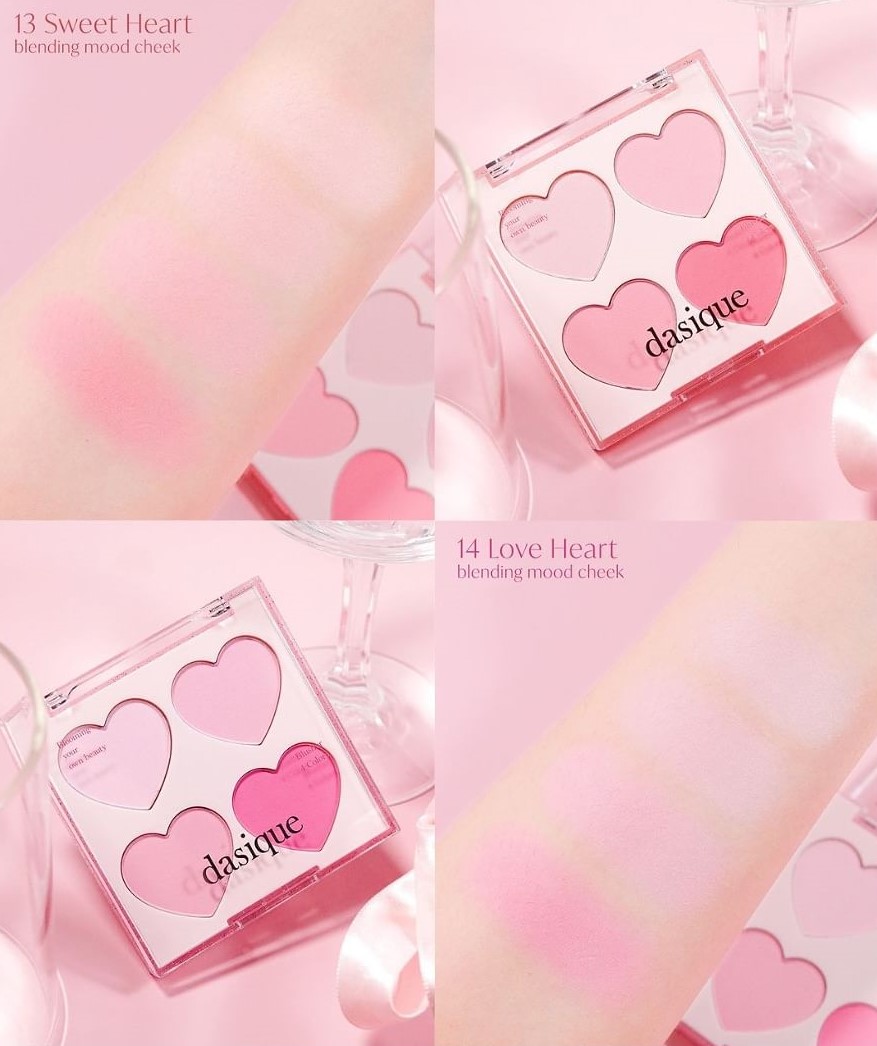 Phấn Má Dasique Blending Mood Cheek Sweet Heart Collection 9g
