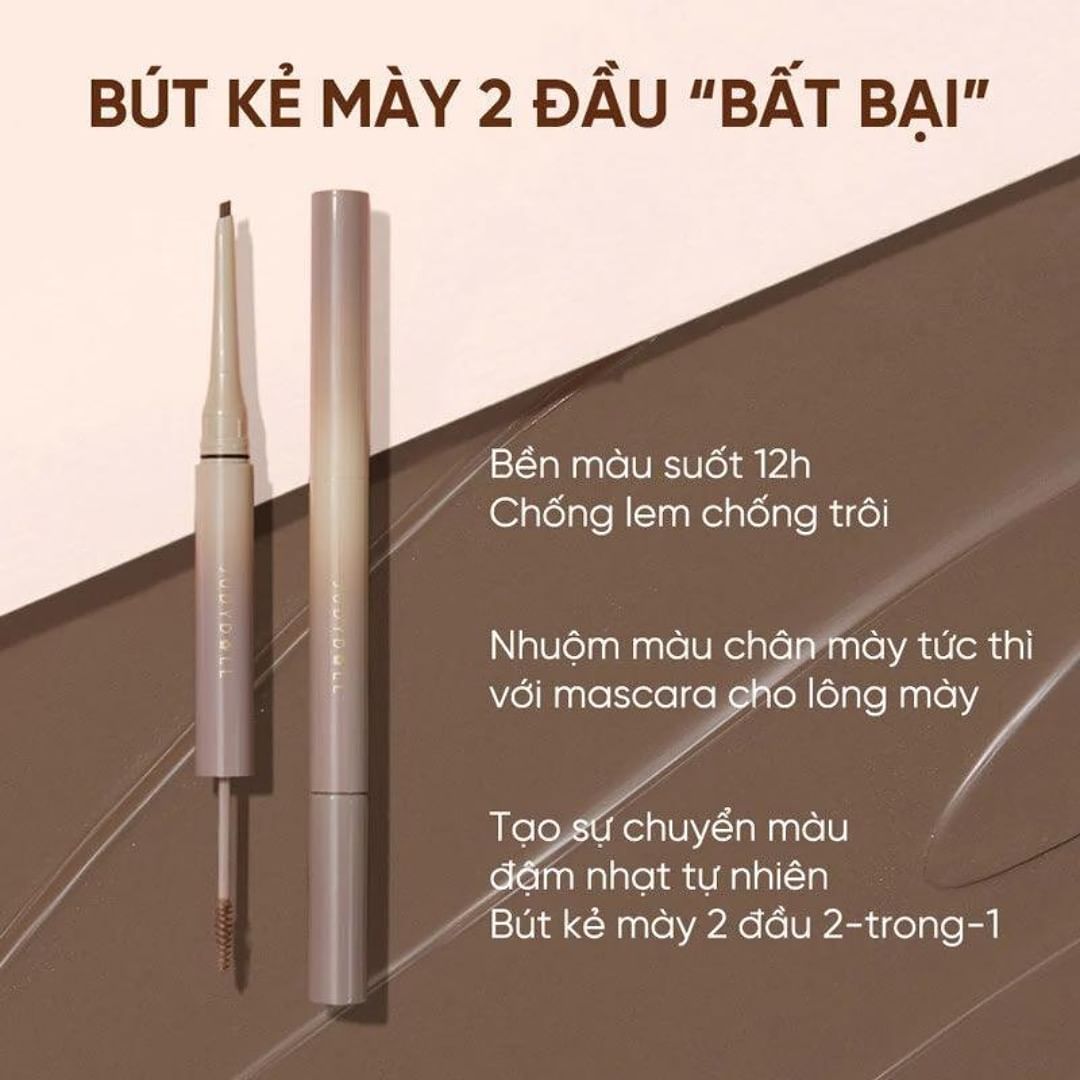 Bút Kẻ Mày 2 Đầu Judydoll Duo Eyebrow Pencil