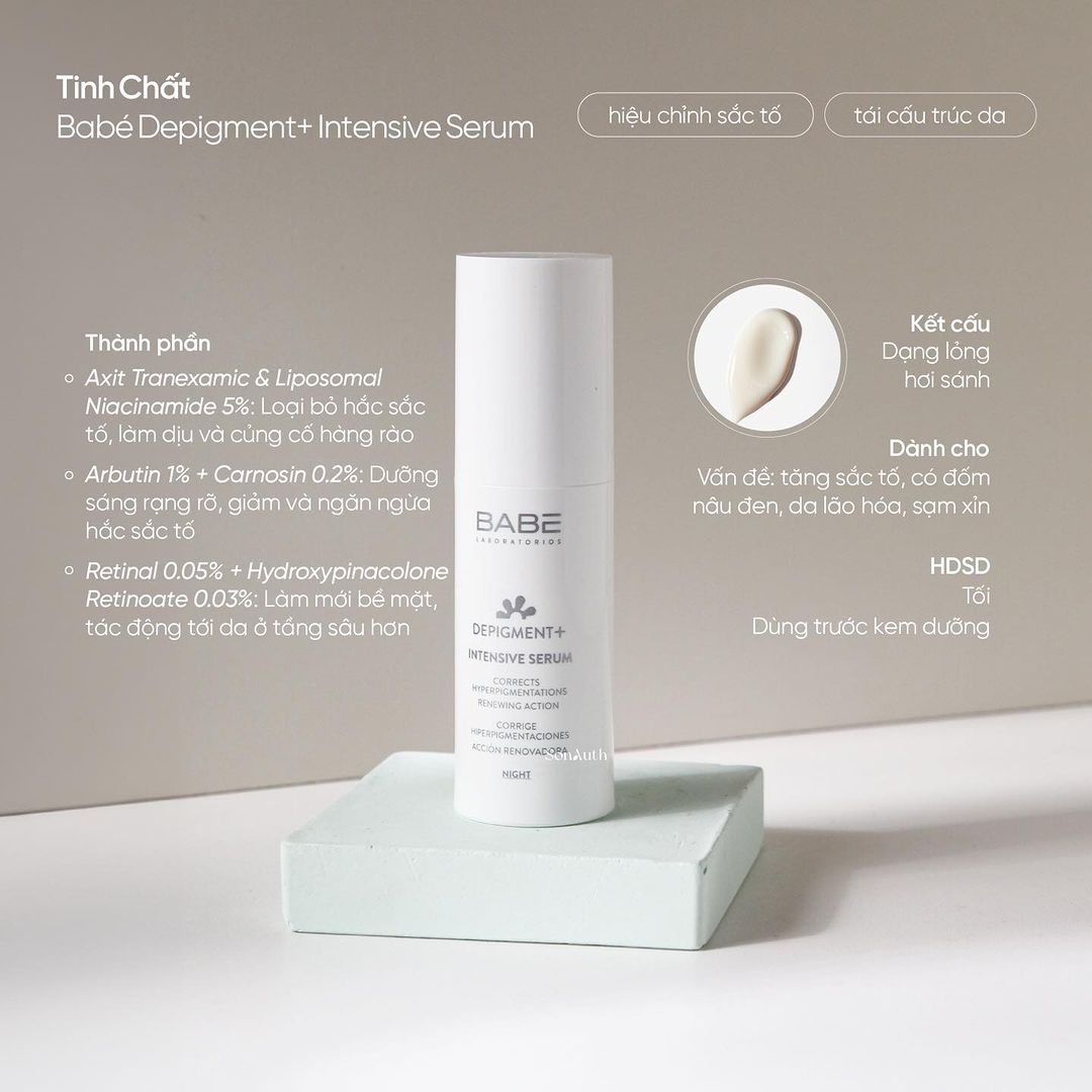Tinh Chất Babe Depigment+ Intensive Serum 30ml