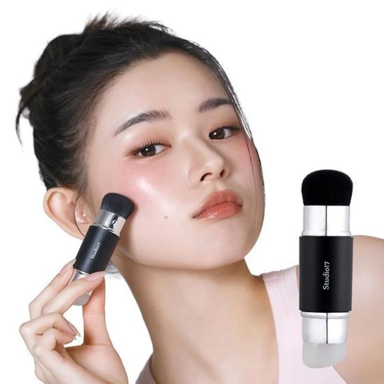 Cọ 2 Đầu Dạng Lông & Silicon Studio17 Dual Silicone Blush Brush