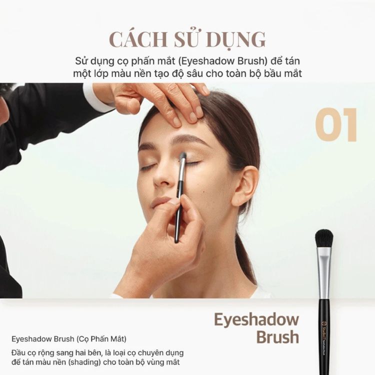 Bộ 5 Cọ Trang Điểm Mắt Studio17 Eye Makeup Brush Set