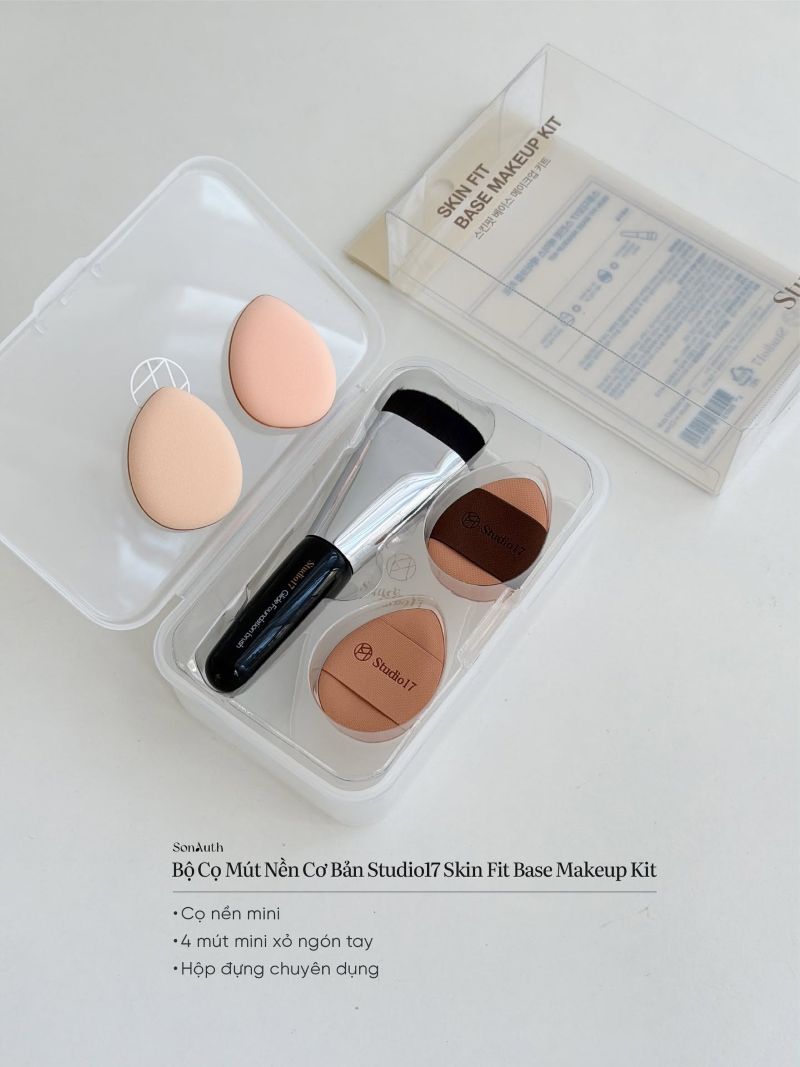 Bộ Cọ Mút Nền Cơ Bản Studio17 Skin Fit Base Makeup Kit