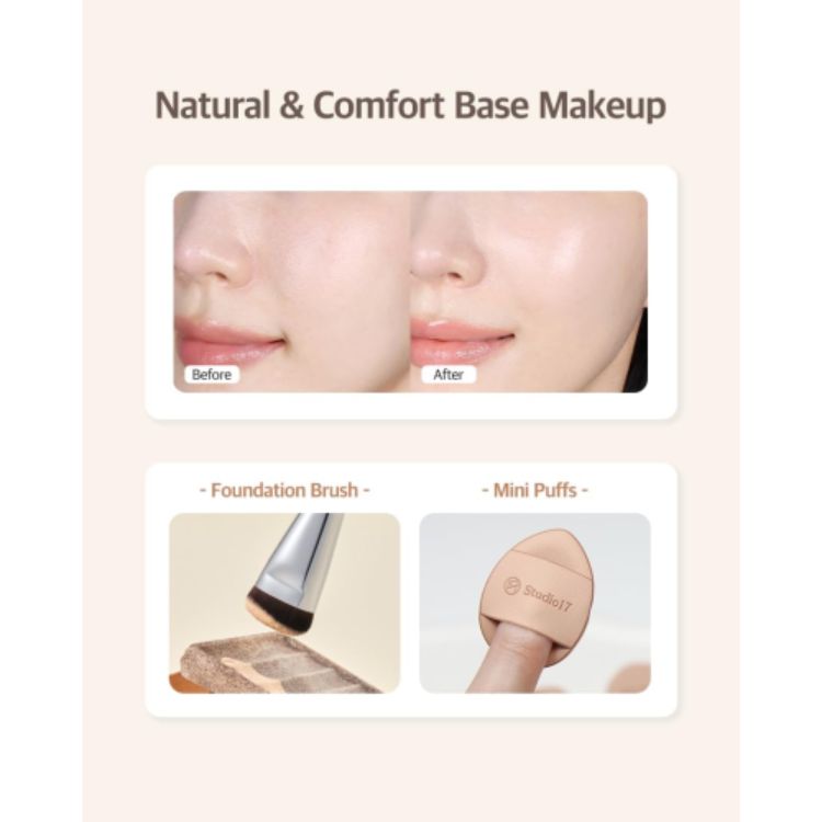 Bộ Cọ Mút Nền Cơ Bản Studio17 Skin Fit Base Makeup Kit