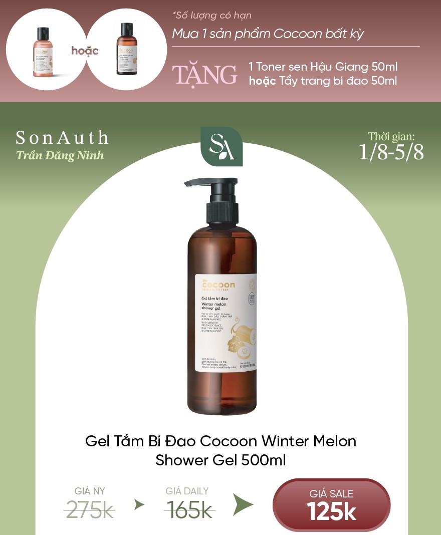 Sữa Tắm Bí Đao Cocoon Winter Melon Shower Gel 500ml