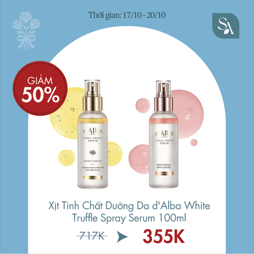 Xịt Tinh Chất Dưỡng Da d'Alba White Truffle Spray Serum