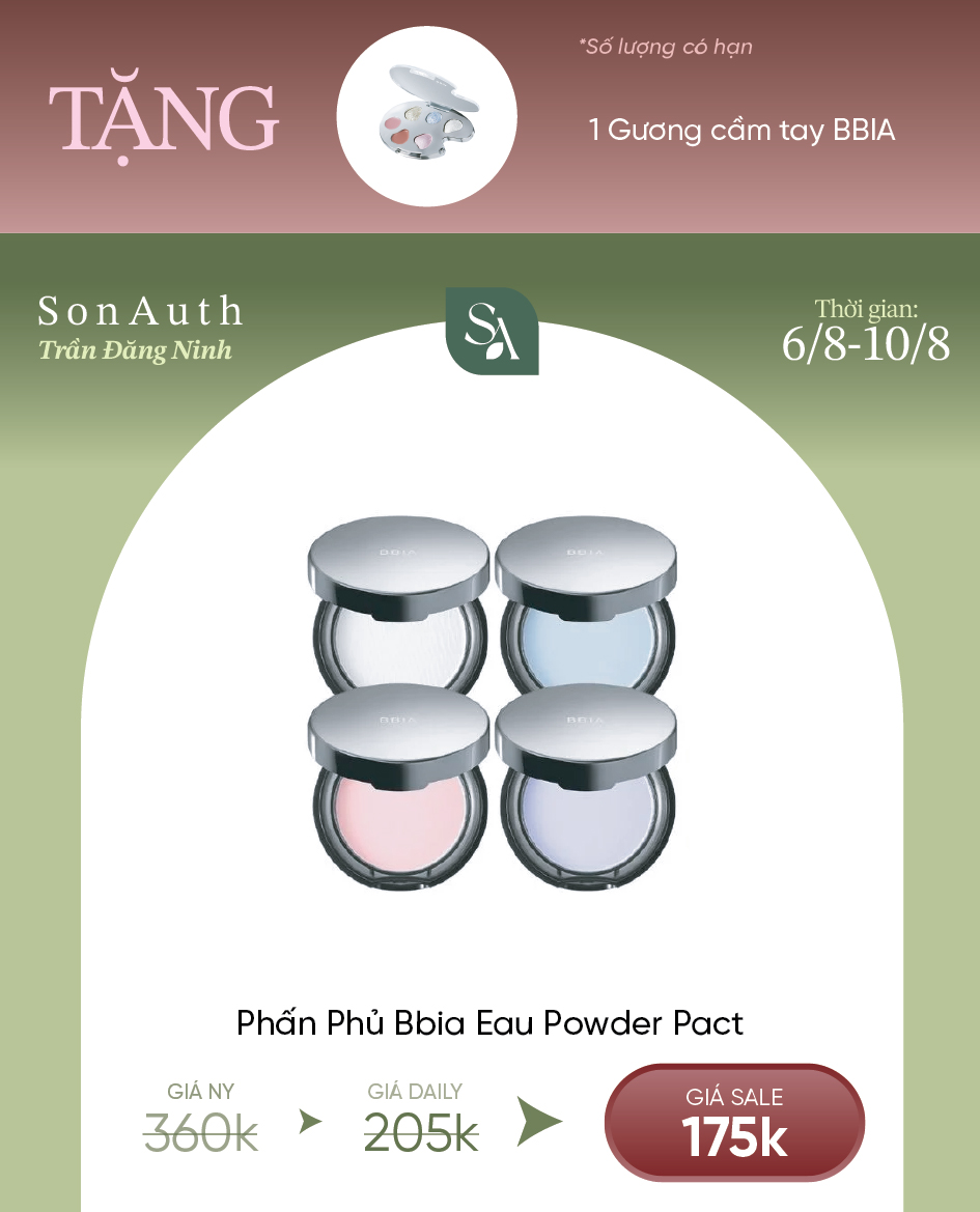 Phấn Phủ Nén BBIA Eau Powder Pact 9g