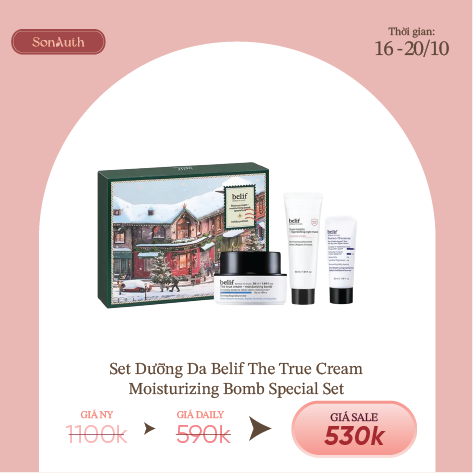 Bộ Dưỡng Da Belif The True Cream Moisturizing Bomb Holiday Set