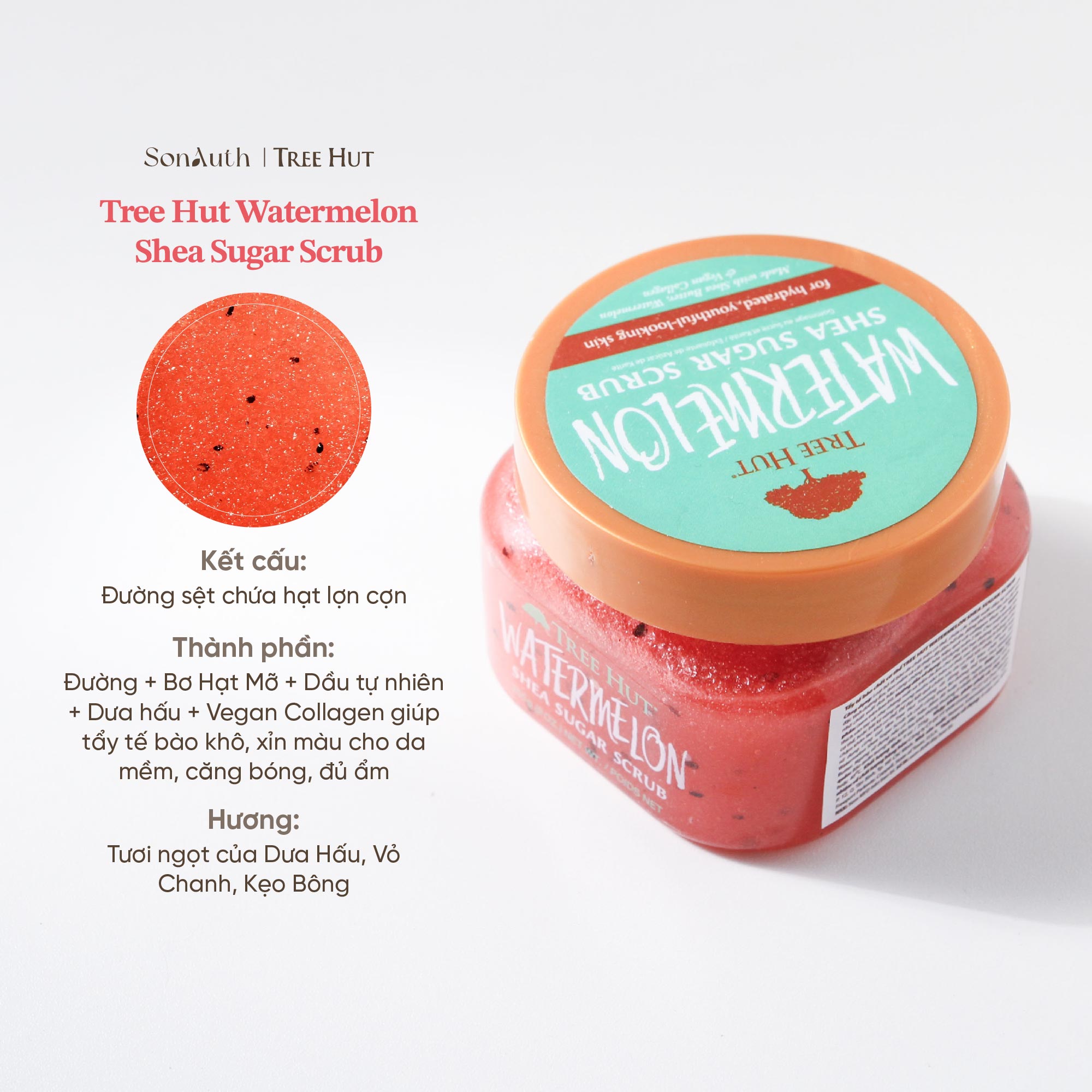 Tẩy Da Chết Cơ Thể Tree Hut Shea Sugar Scrub 255g (NK)