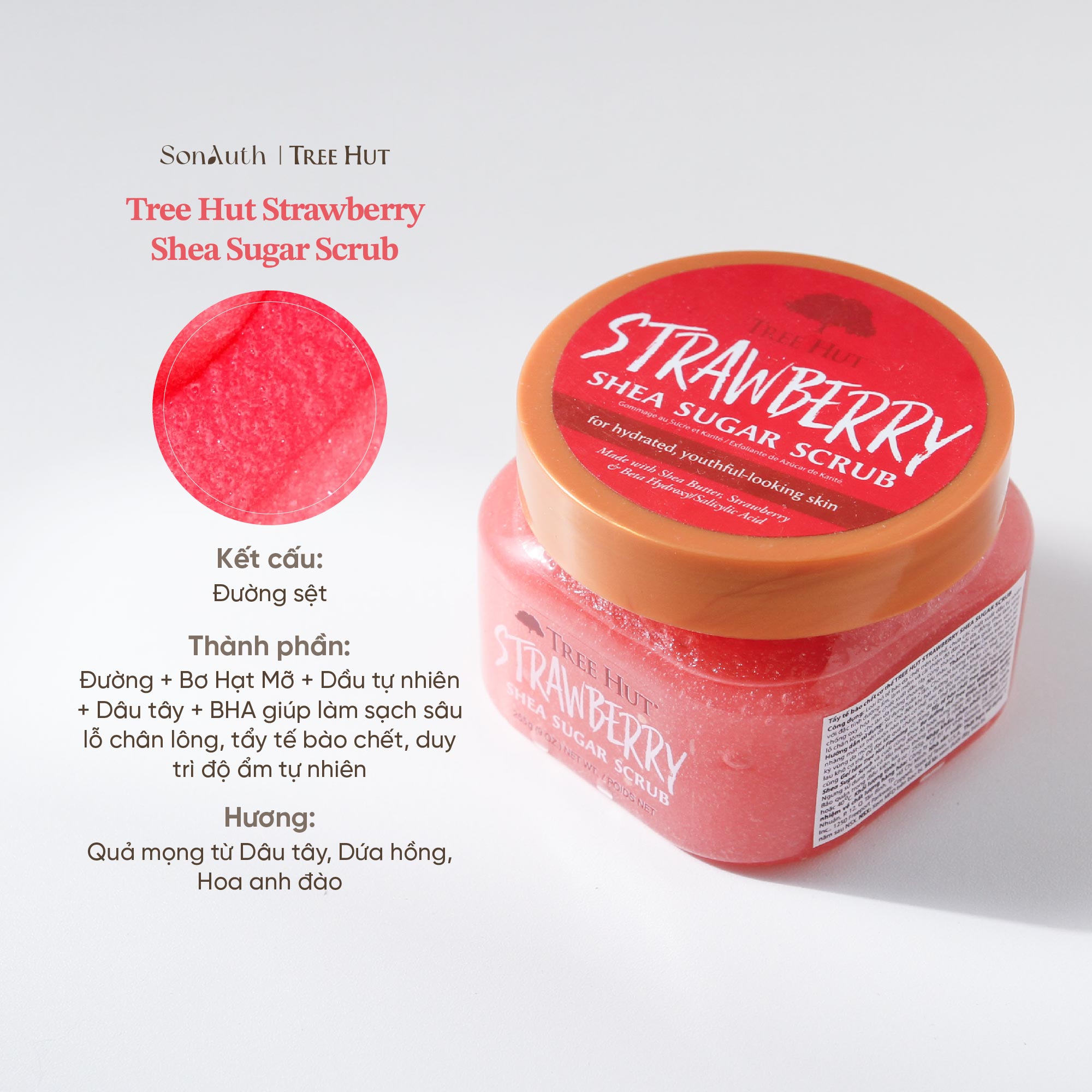 Tẩy Da Chết Cơ Thể Tree Hut Shea Sugar Scrub 255g (NK)