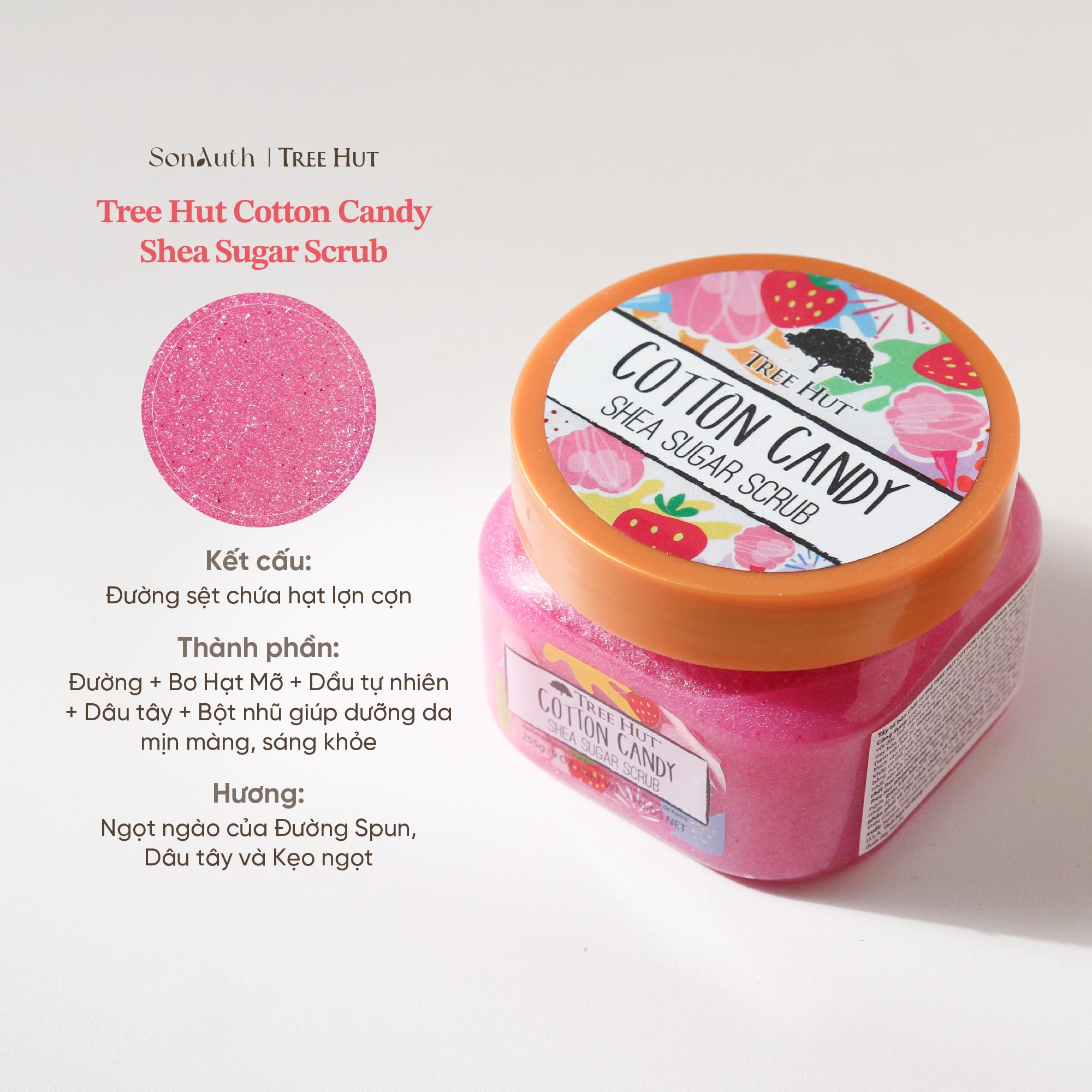 Tẩy Da Chết Cơ Thể Tree Hut Shea Sugar Scrub 255g (NK)