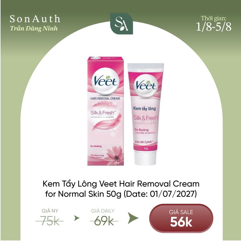 Kem Tẩy Lông Cơ Thể Veet Pure Hair Removal Cream
