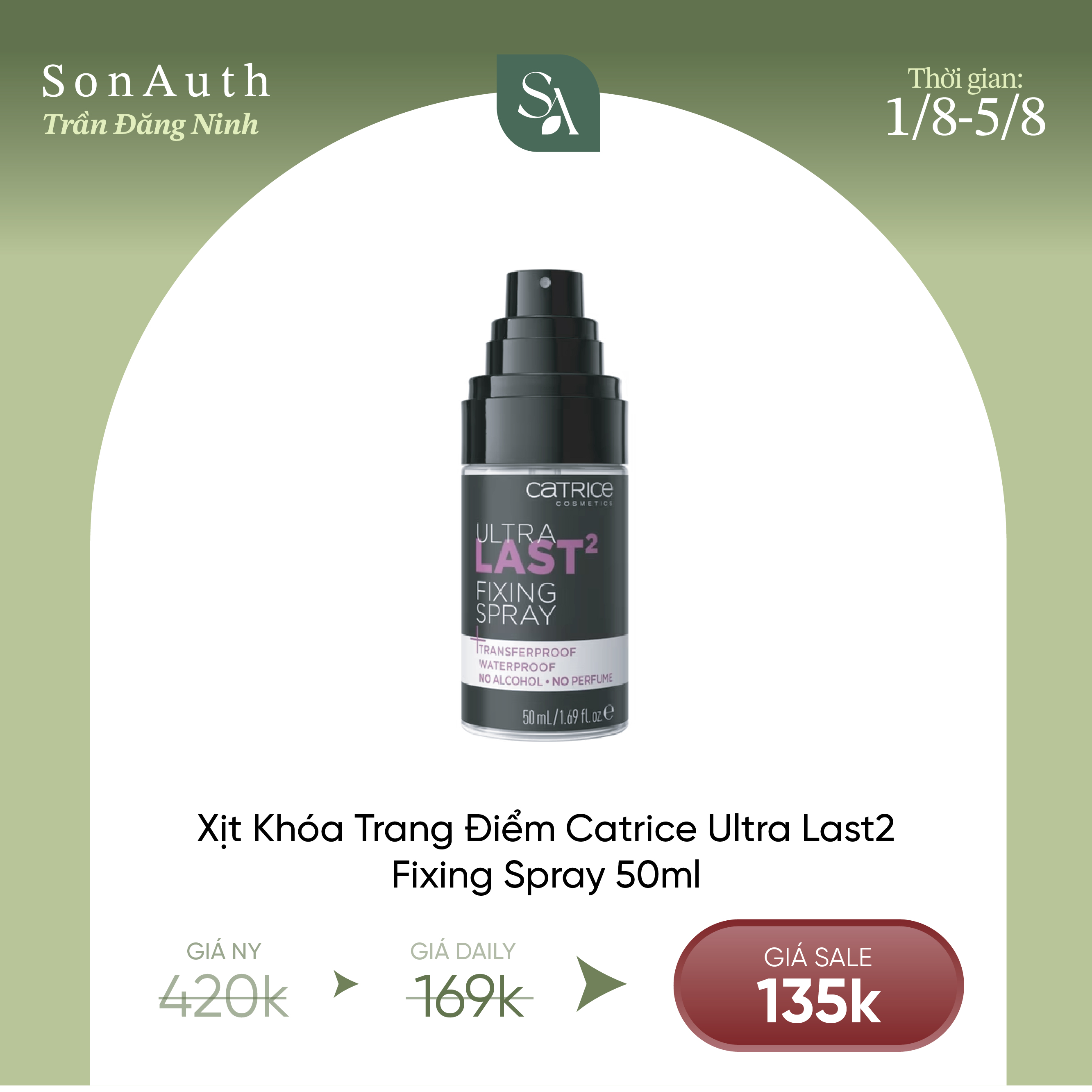 Xịt Khoá Trang Điểm Catrice Ultra Last2 Fixing Spray 50ml