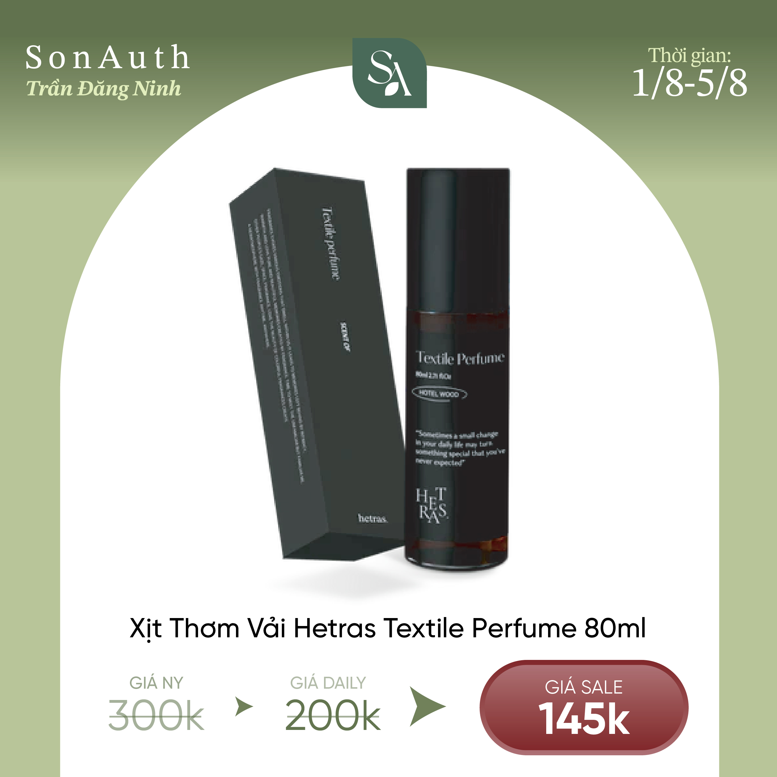 Nước Hoa Xịt Vải Hetras Textile Perfume 80ml