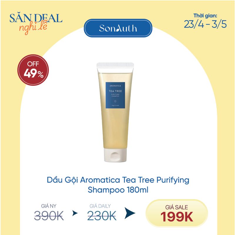 Dầu Gội AROMATICA Tea Tree Purifying Shampoo