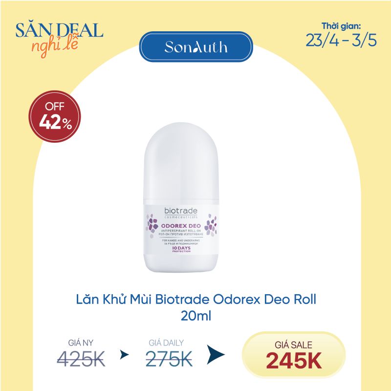 Lăn Khử Mùi Biotrade Odorex Deo Roll Antiperspirant Roll-On 40ml