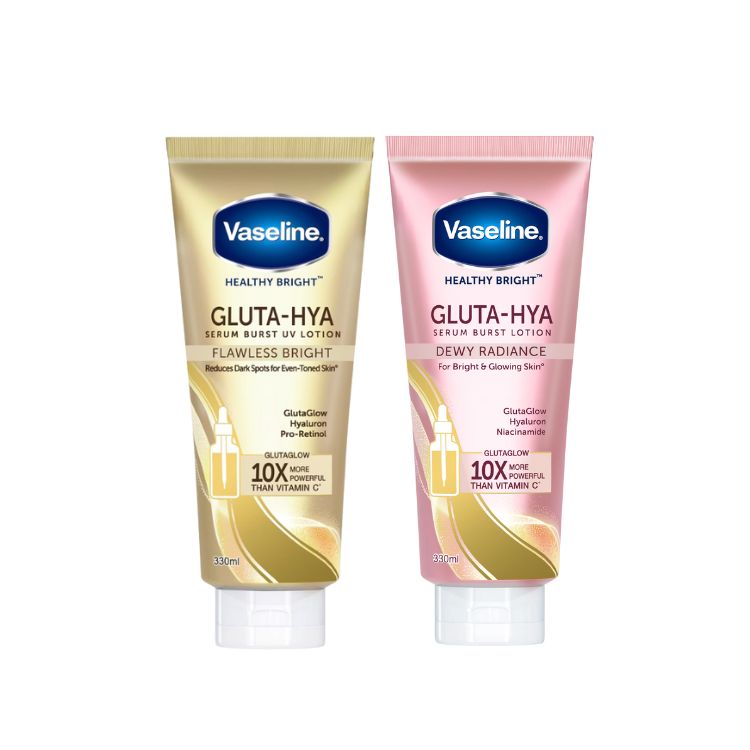 Dưỡng Thể Sáng Da Vaseline Healthy Bright Gluta-Hya 10X Serum Burst Lotion 330ml