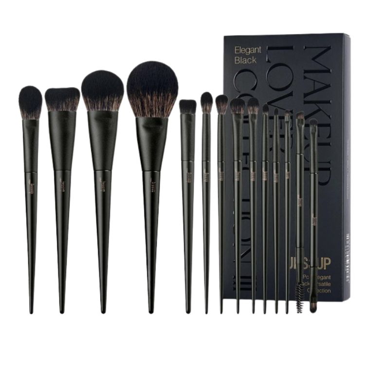 Bộ Cọ Trang Điểm Jessup Elegant Black Makeup Lover Brush Set