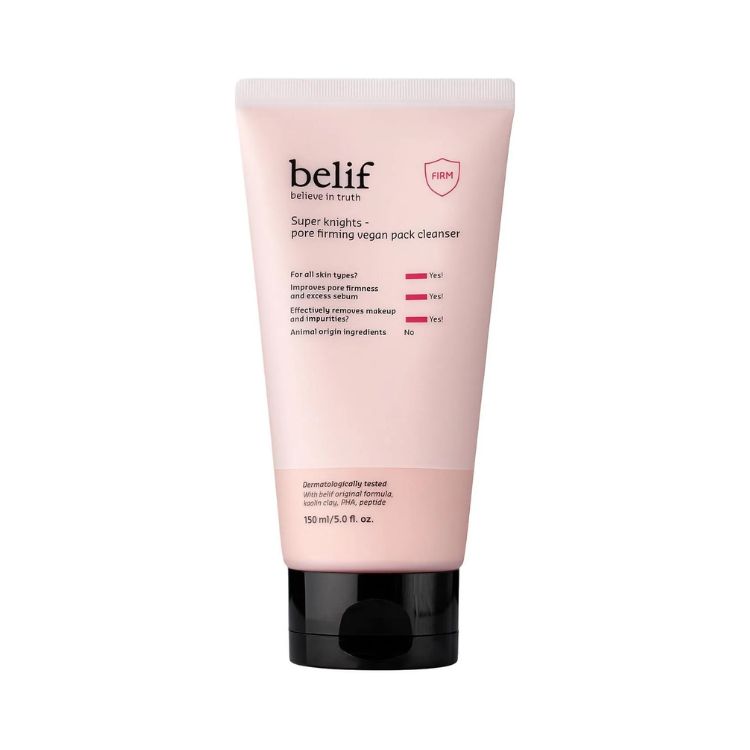 Sữa Rửa Mặt Đất Sét Belif Super Knights Pore Firming Vegan Pack Cleanser 150ml