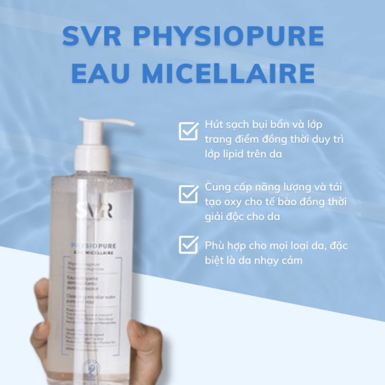 Nước Tẩy Trang Dịu Nhẹ SVR Eau Micellaire Physiopure