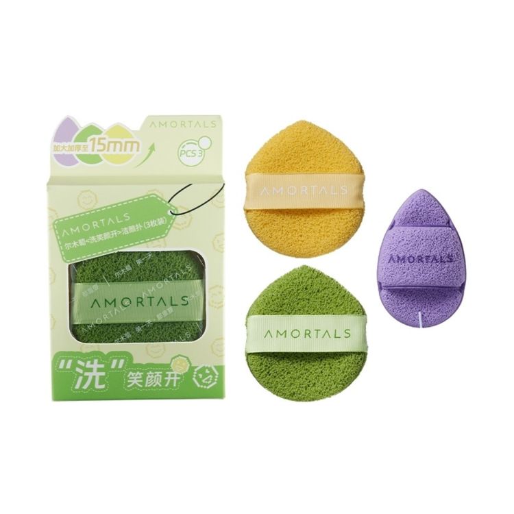 Bông Mút Rửa Mặt Amortals Wash To Smile Face Washing Puff