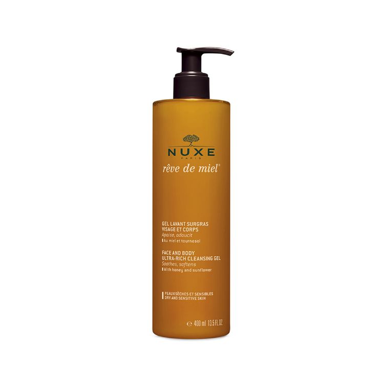 Gel Tắm 2 Trong 1 Nuxe Rêve de Miel Ultra-Rich Cleansing Gel 400ml