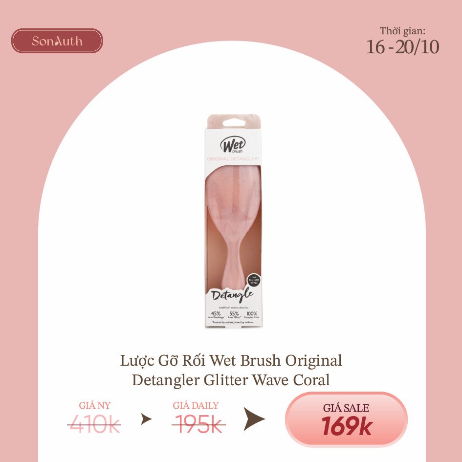 Lược Gỡ Rối WetBrush Original Detangler Glitter Wave