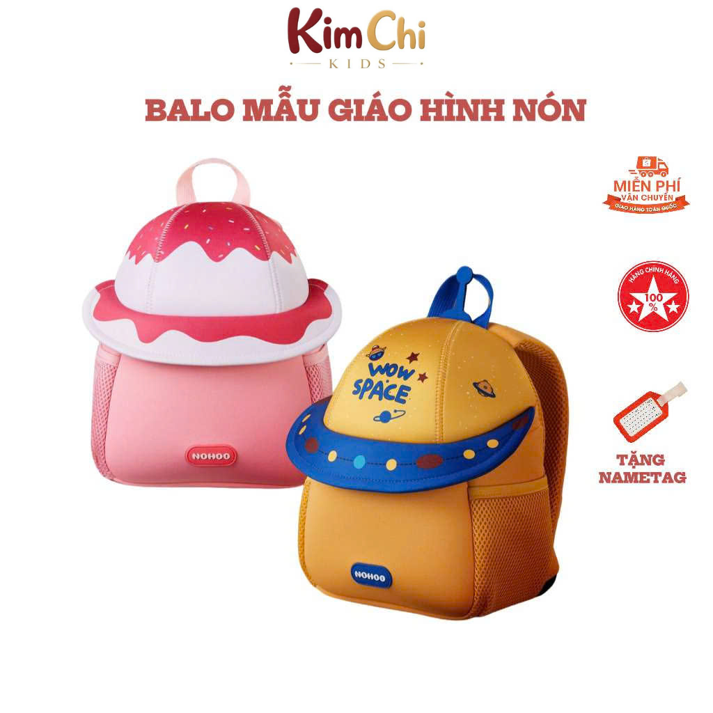 Balo mẫu giáo Nohoo chính hãng siêu nhẹ hình thú dễ thương cho bé từ 2-6 tuổi NHB022
