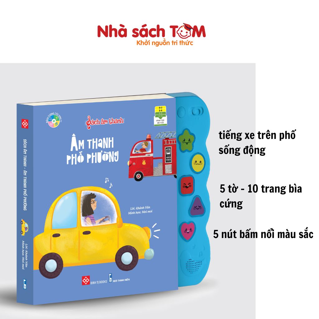 Sách âm thanh Đinh Tị sách song ngữ bìa cứng tương tác đầy thú vị cho bé từ 0-6 tuổi