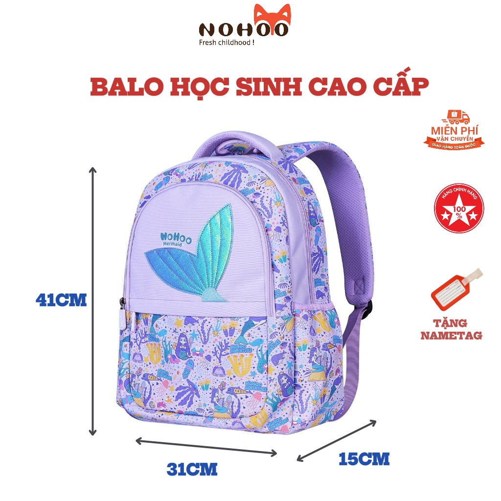 Balo học sinh cấp 2, balo cho bé từ 11-15 tuổi siêu nhẹ, chống thấm nhẹ, kiểu dáng đáng yêu NB004-2