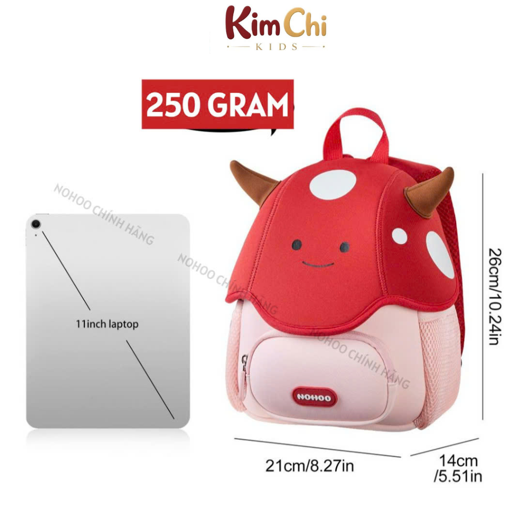 Balo mẫu giáo Nohoo chính hãng siêu nhẹ hình thú dễ thương cho bé từ 2-6 tuổi NB021