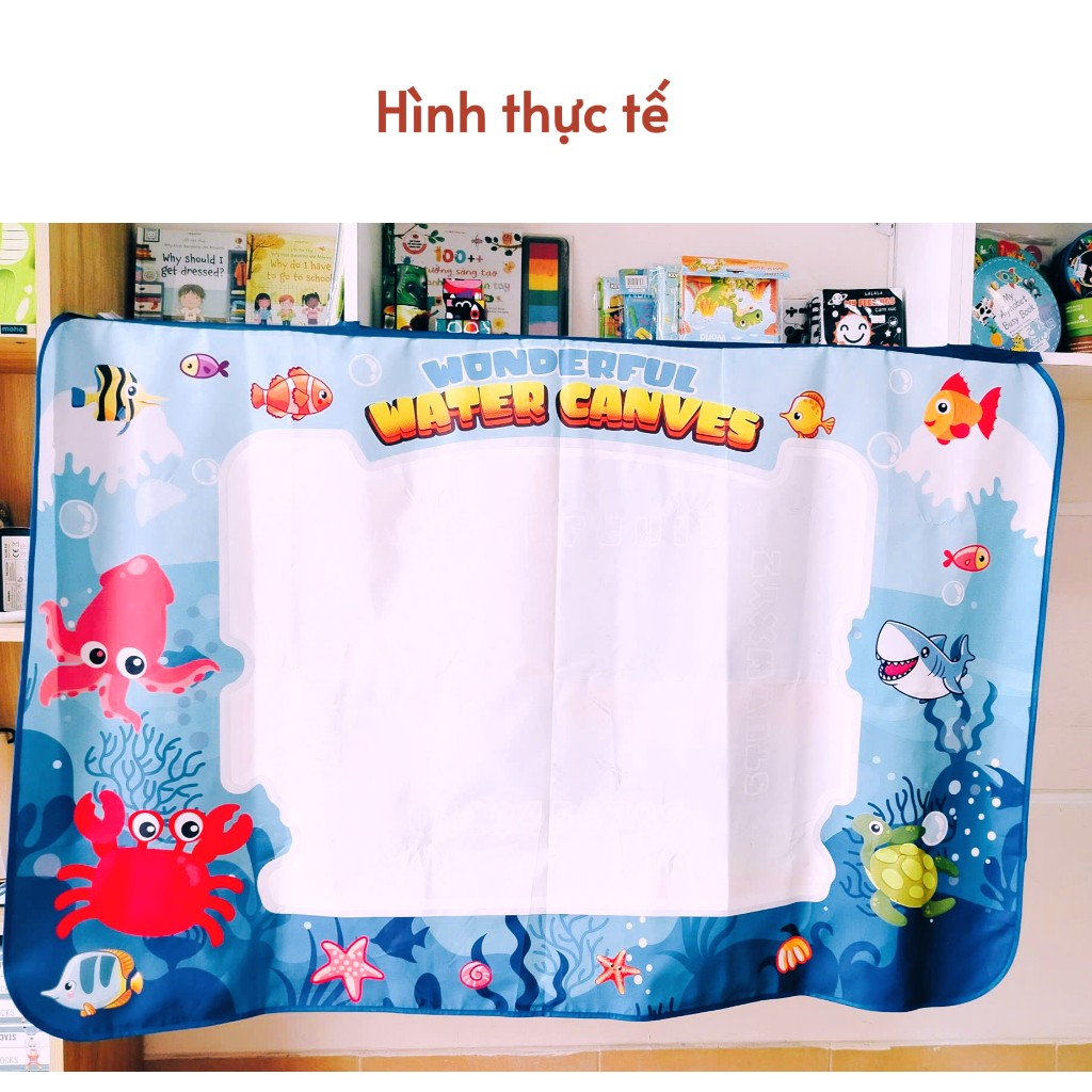Thảm vẽ nước ma thuật cho bé , tranh vẽ tự xoá, đồ chơi Montessori sáng tạo, kích thước lớn an toàn