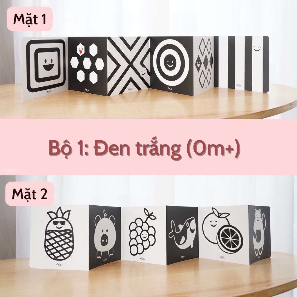 Thẻ gấp kích thích thị giác Lalala baby cho bé từ 0-12 tháng tuổi