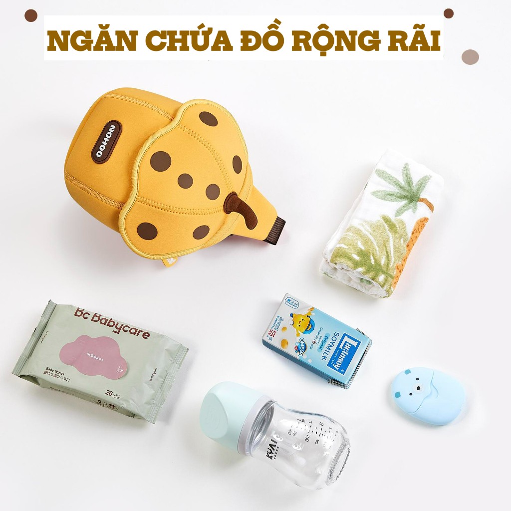 Túi đeo chéo, túi đeo vai trái dâu màu vàng Nohoo cho bé, túi mini dễ thương, nhẹ, phù hợp bé đi chơi hằng ngày