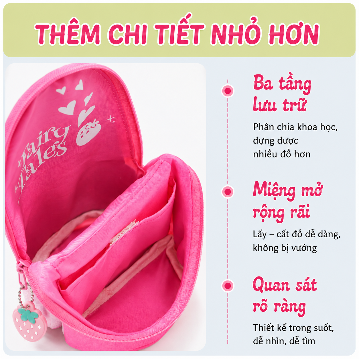 Hộp bút học sinh Worm's home hộp đựng bút nhiều ngăn tiện lợi có thể đứng được U13- KimChi Kids