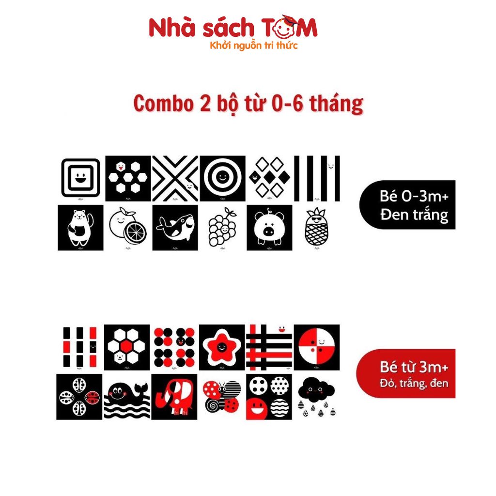 Thẻ gấp kích thích thị giác Lalala baby cho bé từ 0-12 tháng tuổi