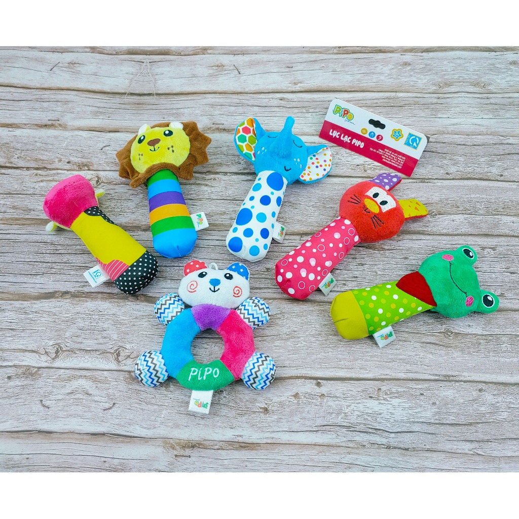 Lục lạc vải cầm tay hình con vật - Pipo