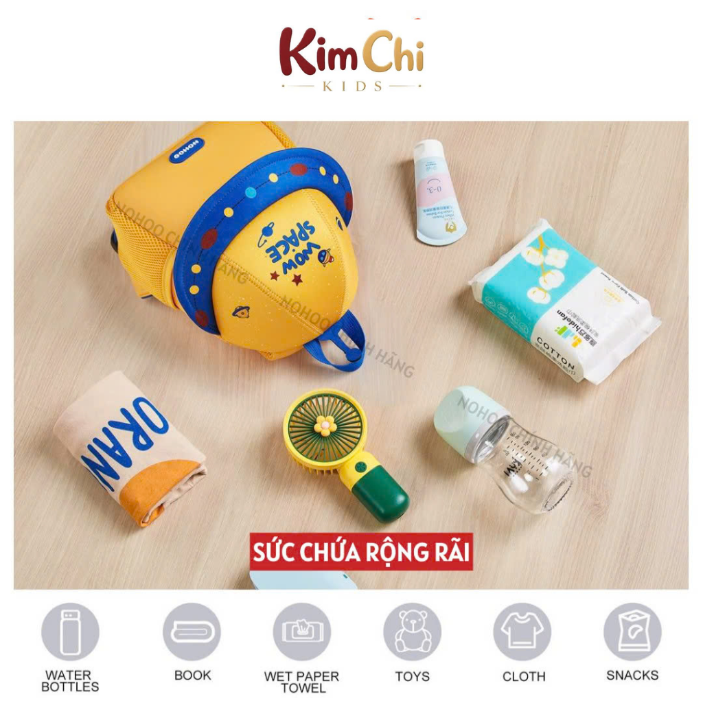 Balo mẫu giáo Nohoo chính hãng siêu nhẹ hình thú dễ thương cho bé từ 2-6 tuổi NHB022